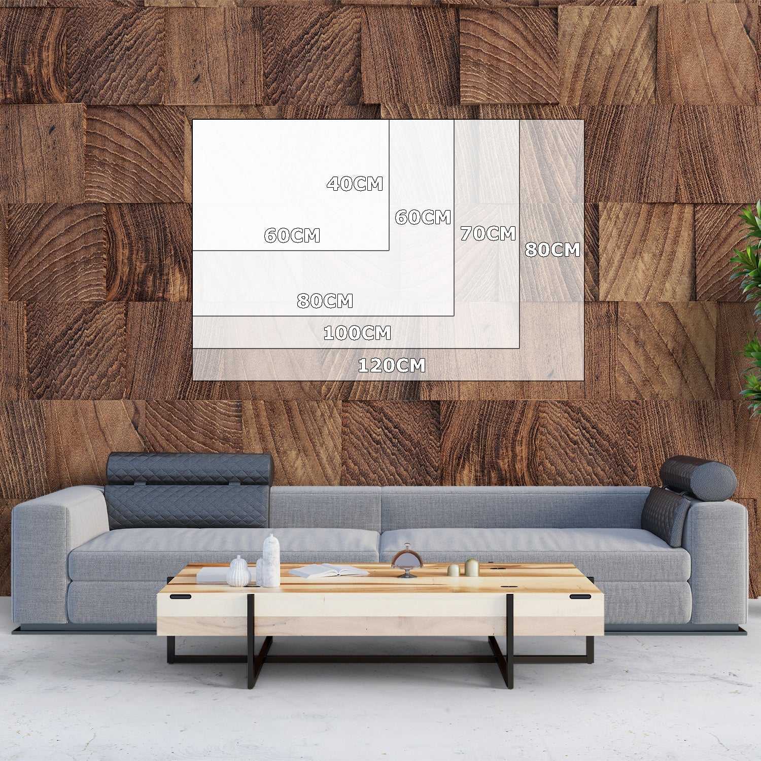 Größenvergleich Querformatbild