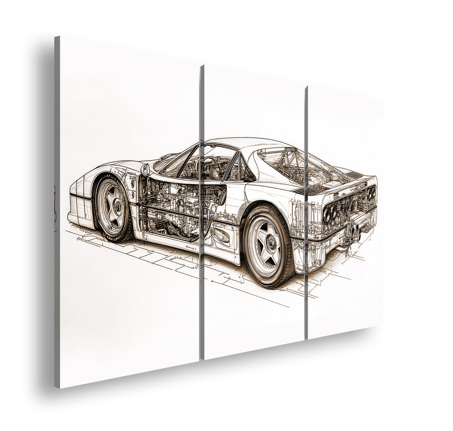 Hauptbild Sepia 3 Teilig